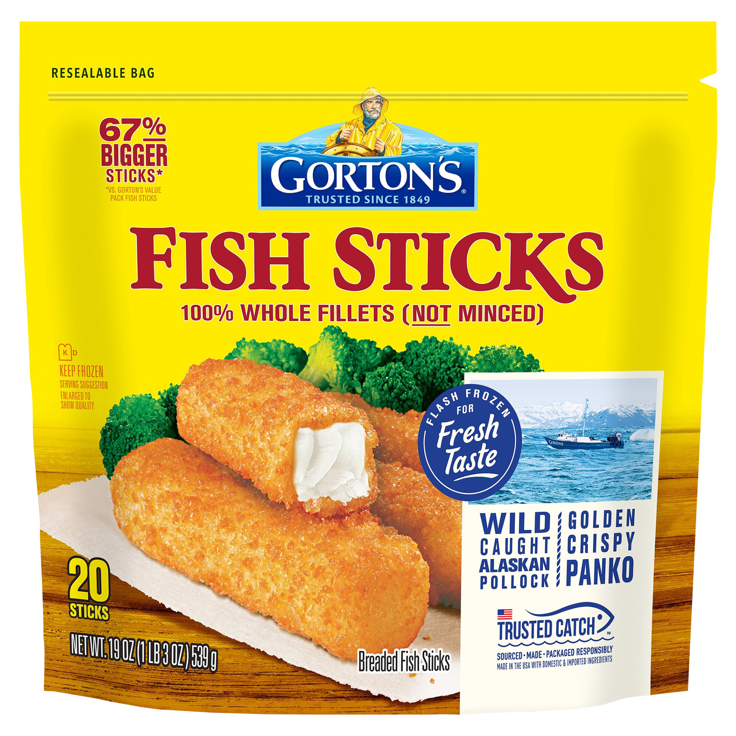 Crunchy Breaded Fish Sticks