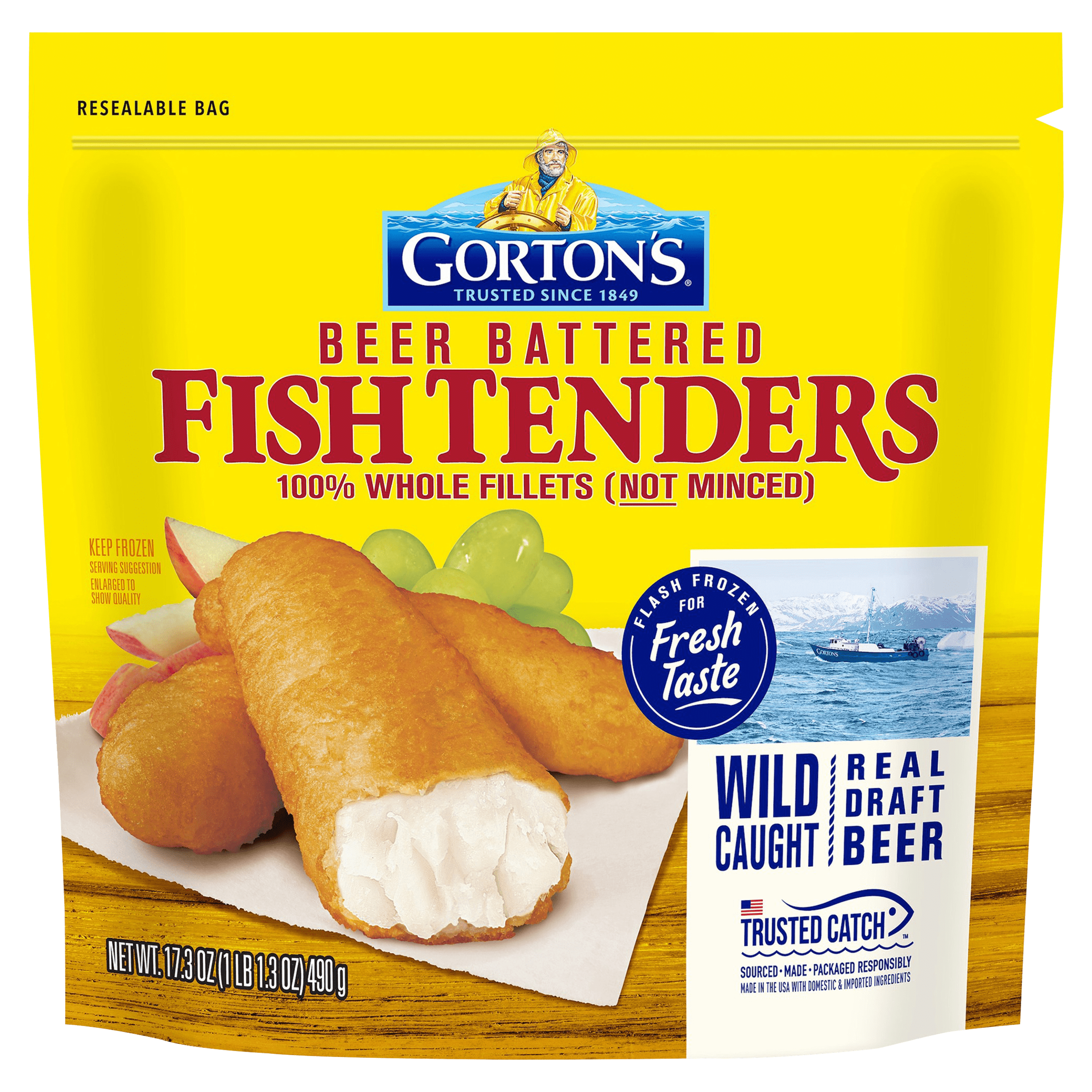 Gorton s Air Fried Fish 100% Whole Fillets, Wild Caught Fish