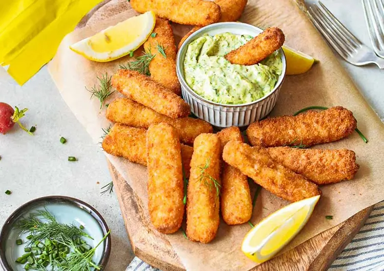 Herb Aioli Dip with Fish Sticks