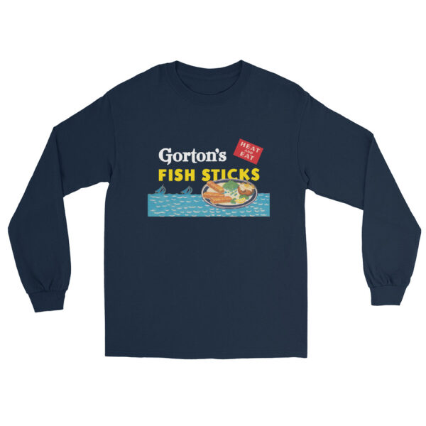 Fish Sticks Long Sleeve T-Shirt - White Logo - Image 3