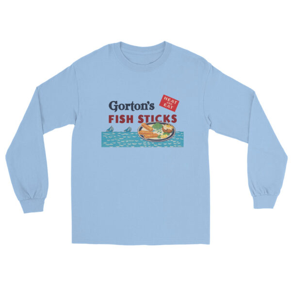 Fish Sticks Long Sleeve T-Shirt - Blue Logo - Image 3