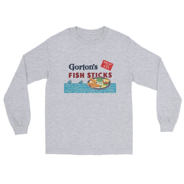 Fish Sticks Long Sleeve T-Shirt - Blue Logo - Image 2