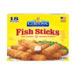 Box of Gorton's crunchy breaded fish sticks 18 count