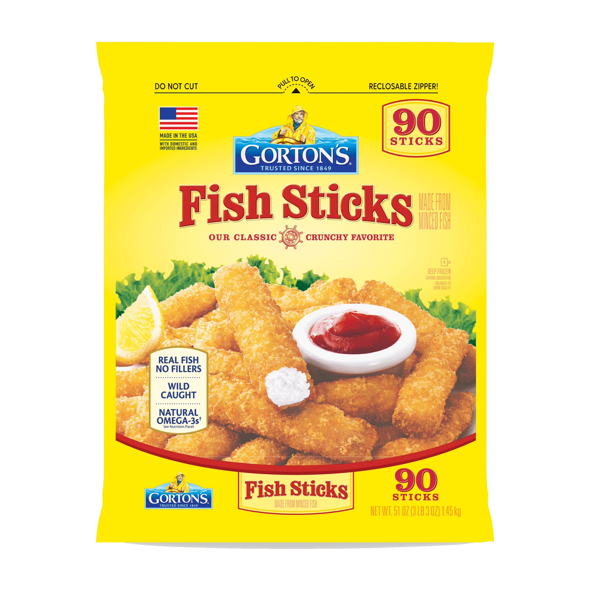 Value Pack Fish Sticks (90 ct.) - Gorton's Seafood