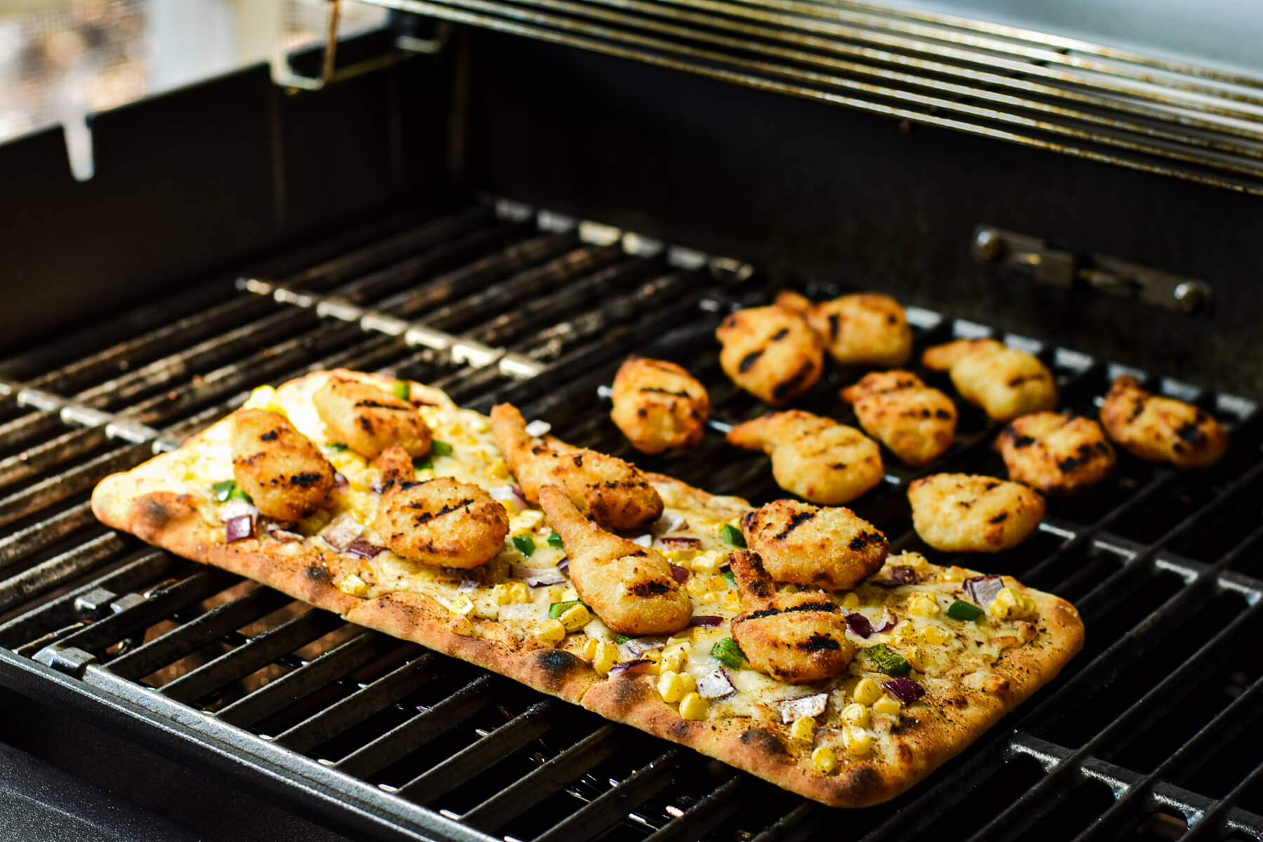 Grilled Butterfly Shrimp Elote Flatbread - Gorton's Seafood