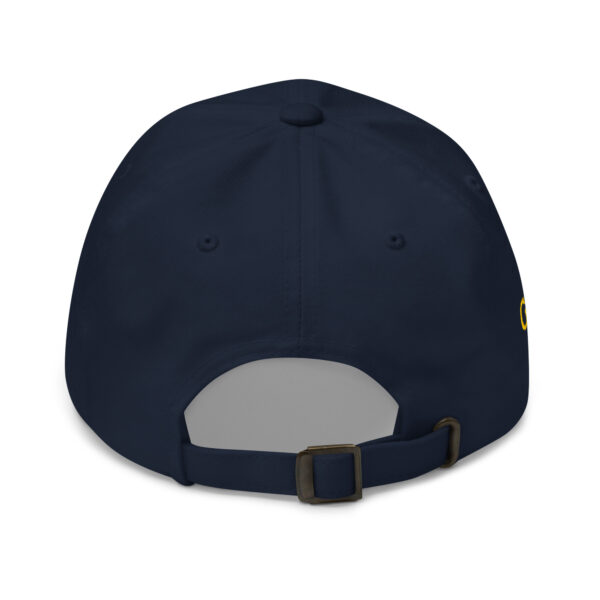 navy dad hat, back view