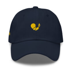 navy dad hat, front view